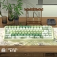 Bamboo Ink 104+34 / 54 Cherry Profile Keycap Set Cherry MX PBT Dye-subbed for Mechanical Gaming Keyboard